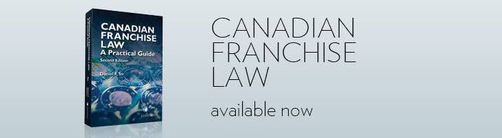 Canadian Franchise Law book