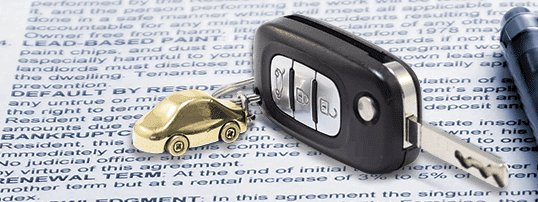 Key with car keychain