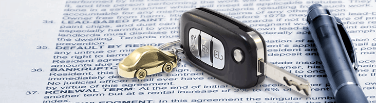 Key with car keychain