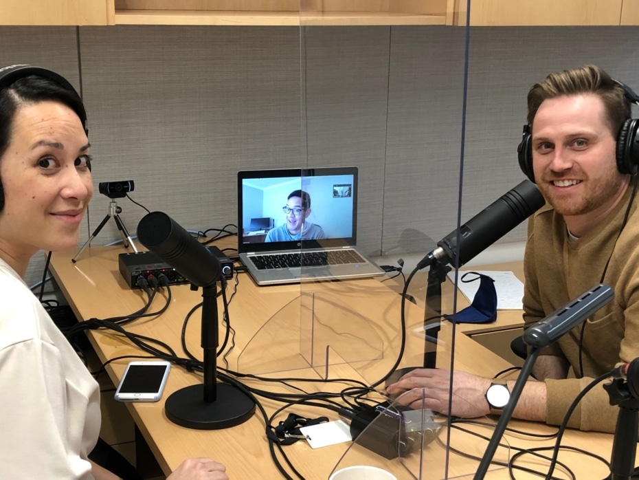 Image of lawyers recording podcast