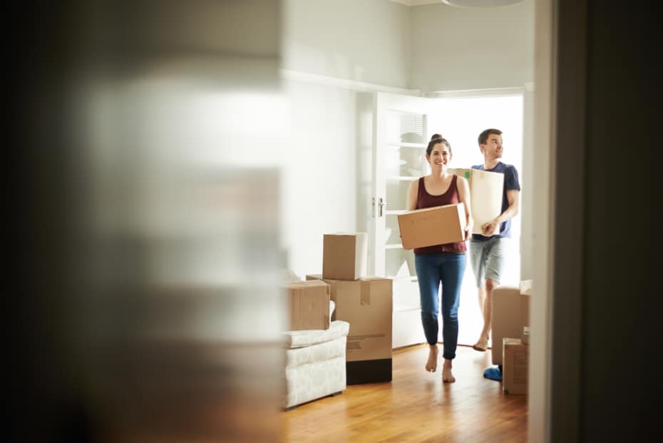 Family moving into condo