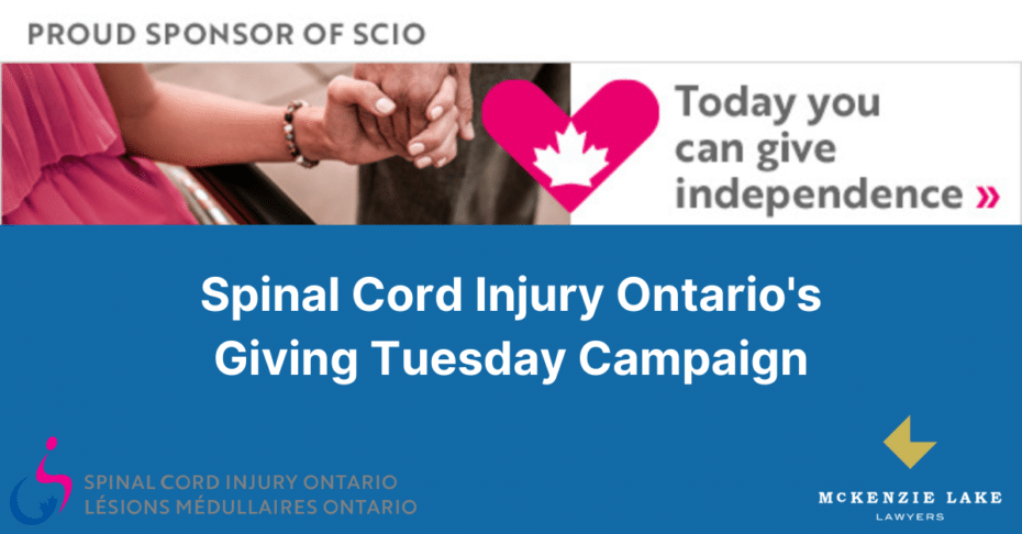 Spinal Cord Injury Ontario With LogosGiving Tuesday Image