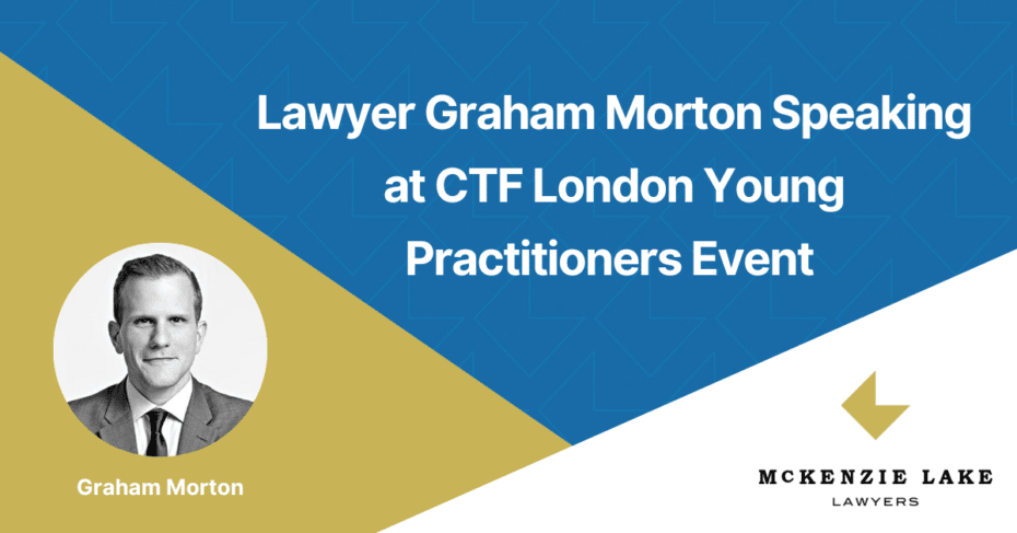 Lawyer Graham Morton speaking at CTF London Young Practitioners Event
