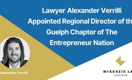 Lawyer Alexander Verrilli Appointed Regional Director of the Guelph Chapter of The Entrepreneur Nation