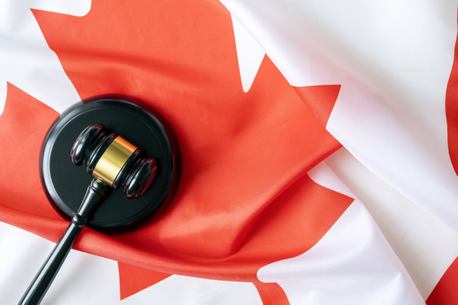 Gavel and Canadian Flag