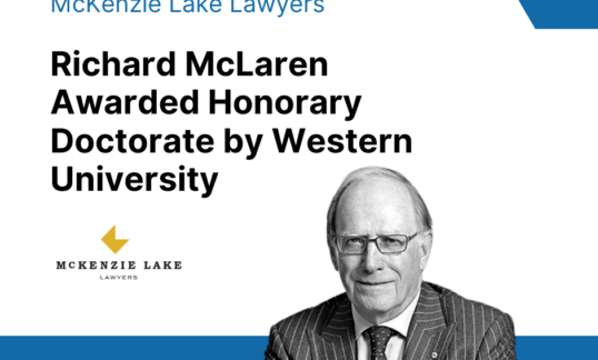 Richard McLaren Awarded Honorary Doctorate by Western University